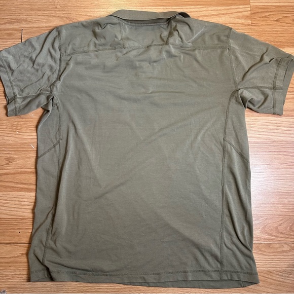 Carhartt Force Polo Shirt Men’s Large Green Brown Short Sleeve Relaxed Fit - Picture 6 of 6